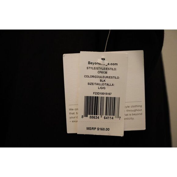 Beyond Yoga CF6136 Women's Sz L Black Overlapping V-Neck L/S Jumpsuit - Picture 7 of 15